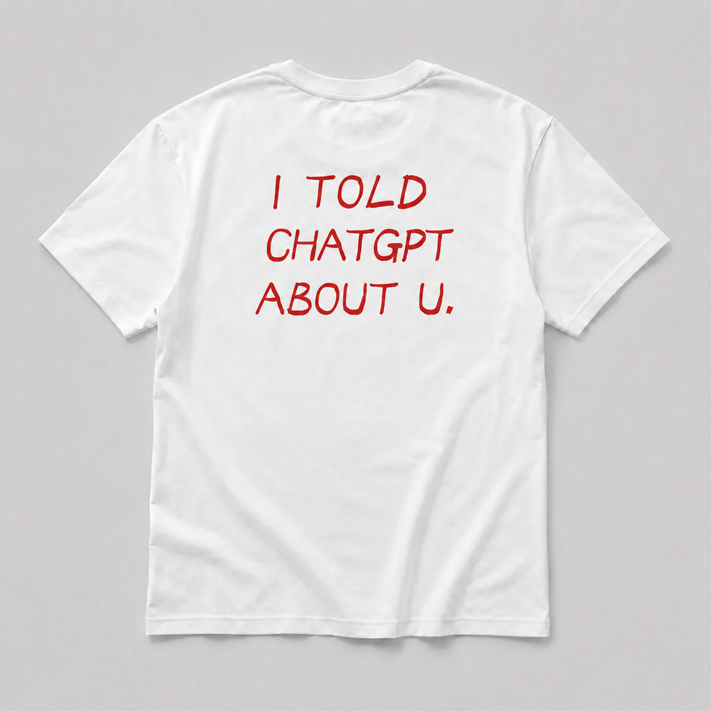 I Told ChatGPT About U WHITE TEE