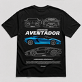 Lambo Blueprint Tee Black