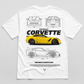 Corvette Z06 Blueprint Tee White