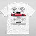 Ford GT 2017 Blueprint Tee White