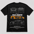 McLaren MP4-12C Blueprint Tee Black