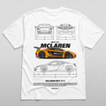 McLaren MP4-12C Blueprint Tee White
