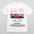 Pink GT3 RS Blueprint Tee White